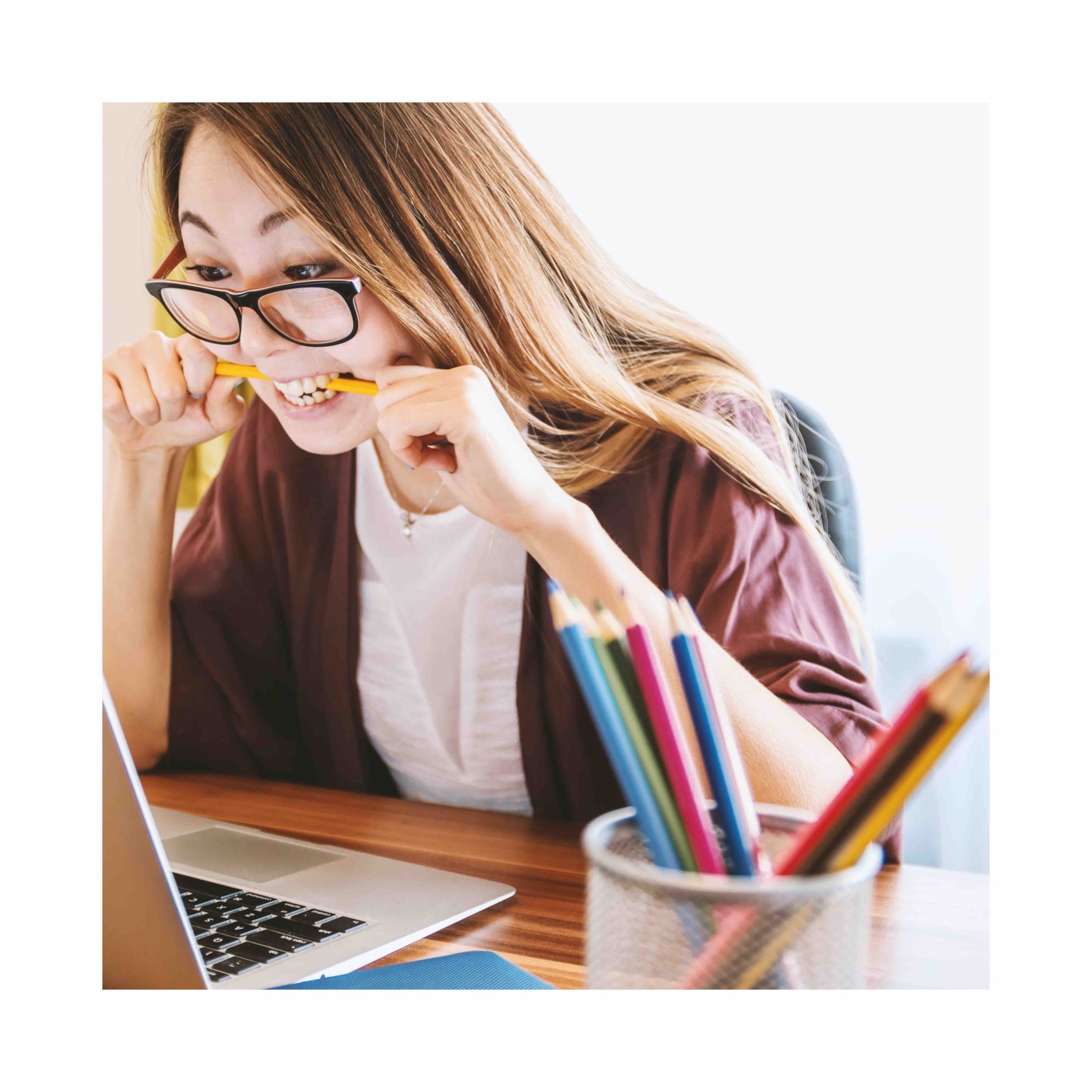 Girl studying pic
