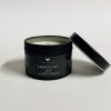 White Soy Candles in small black tins. Each of our candles is inspired by our survivor's powerful journeys of restoration. Hand-poured. Ethical. Australian.